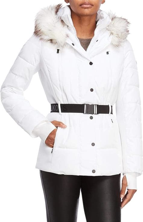 michael kors white coats|michael kors coat women's.